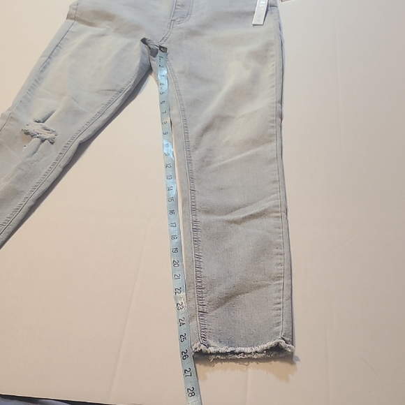 Tinseltown Women's Juniors Light Blue Jeans Distressed Mid-rise Skinny Sz 3/26 - Picture 7 of 9